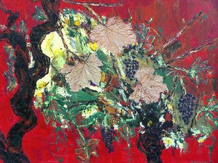 Peinture intitulée "Grande Vigne" par Daniel Rostin, Œuvre d'art originale