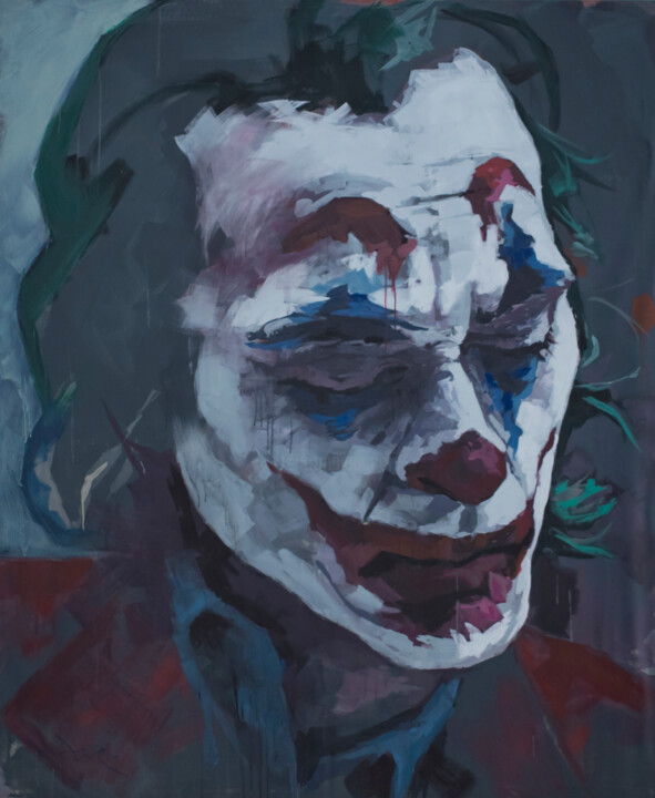 Painting titled "Joker" by Daniel Rubio Rebollo, Original Artwork, Acrylic