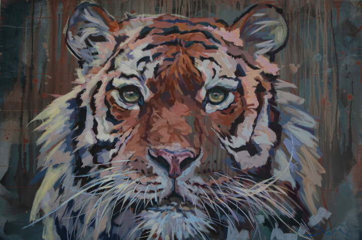 Pintura titulada "Tigre" por Daniel Rubio Rebollo, Obra de arte original, Acrílico