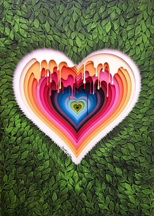 "MELTING HEART AND F…" başlıklı Heykel Daniel Du Preez tarafından, Orijinal sanat, Kâğıt