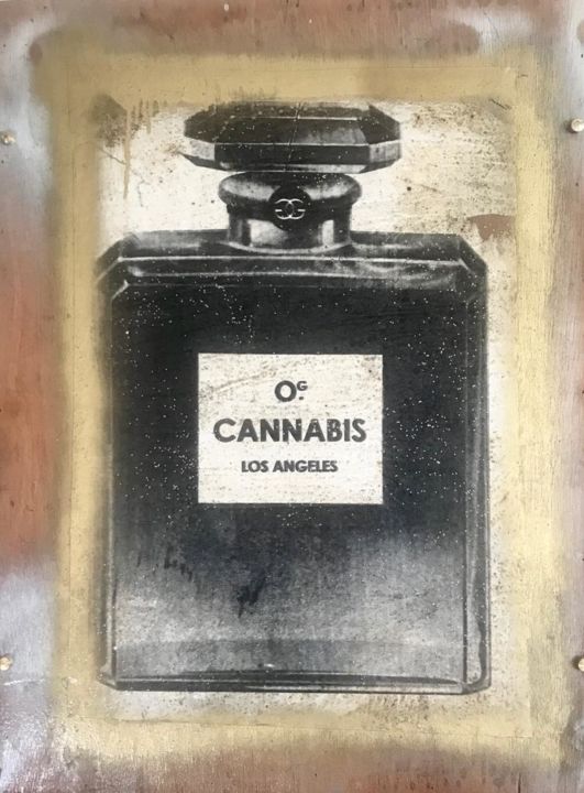 Collages intitolato "Cannabis" da Daniel Siboni, Opera d'arte originale, Carta