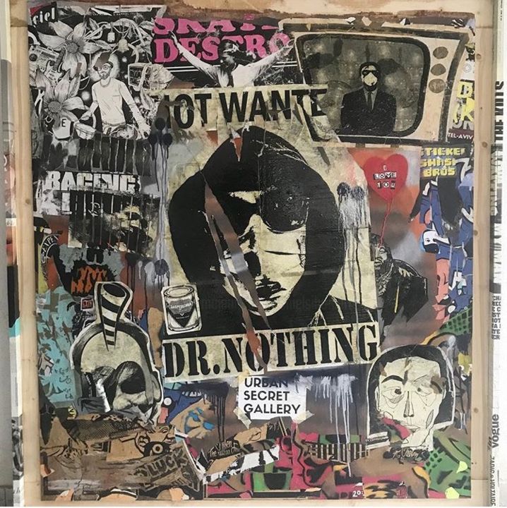Collages titled "DR.NOTHING" by Daniel Siboni, Original Art, Paper cutting