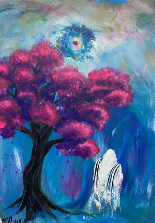 Картина под названием "The Tree of “good a…" - Holy Art, Подлинное произведение искусства, Акрил