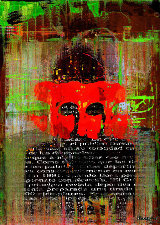 Digitale Kunst getiteld ""Mascara"" door Daniel Trindade Scheer, Origineel Kunstwerk, Digitaal Schilderwerk