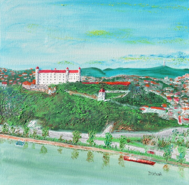 Painting titled "Bratislava - Slovak…" by Daniel Urbaník, Original Artwork, Oil
