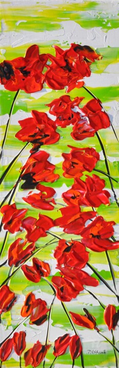 Painting titled "Poppy Song 1" by Daniel Urbaník, Original Artwork, Acrylic