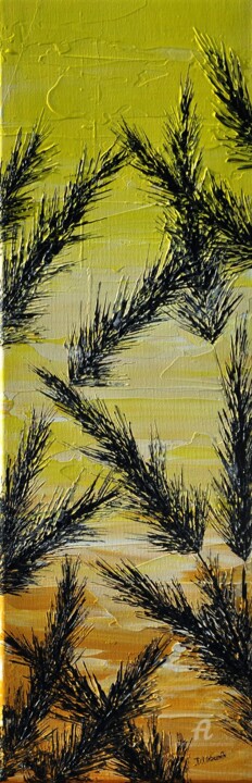 Painting titled "Dream In Grass 6" by Daniel Urbaník, Original Artwork, Acrylic