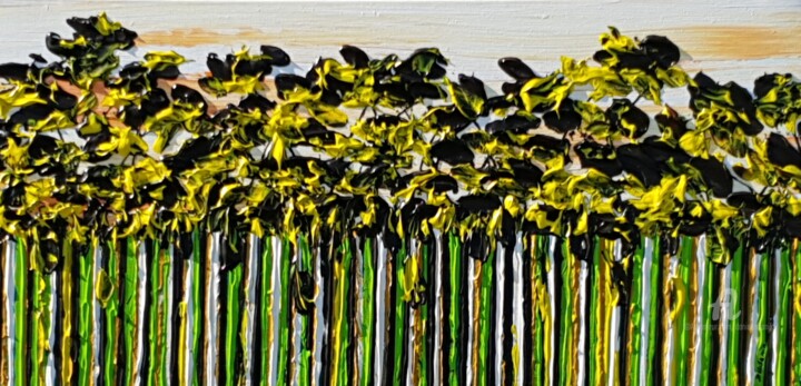 Painting titled "Meadow In Summer 9" by Daniel Urbaník, Original Artwork, Acrylic