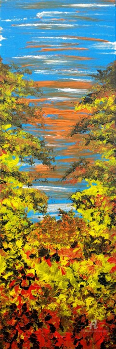 Malerei mit dem Titel "Autumn Wind" von Daniel Urbaník, Original-Kunstwerk, Acryl