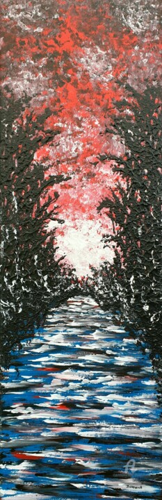 Pintura intitulada "Winter River 2" por Daniel Urbaník, Obras de arte originais, Acrílico