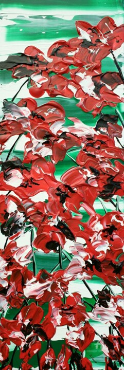 Painting titled "Poppy Songs 8" by Daniel Urbaník, Original Artwork, Acrylic