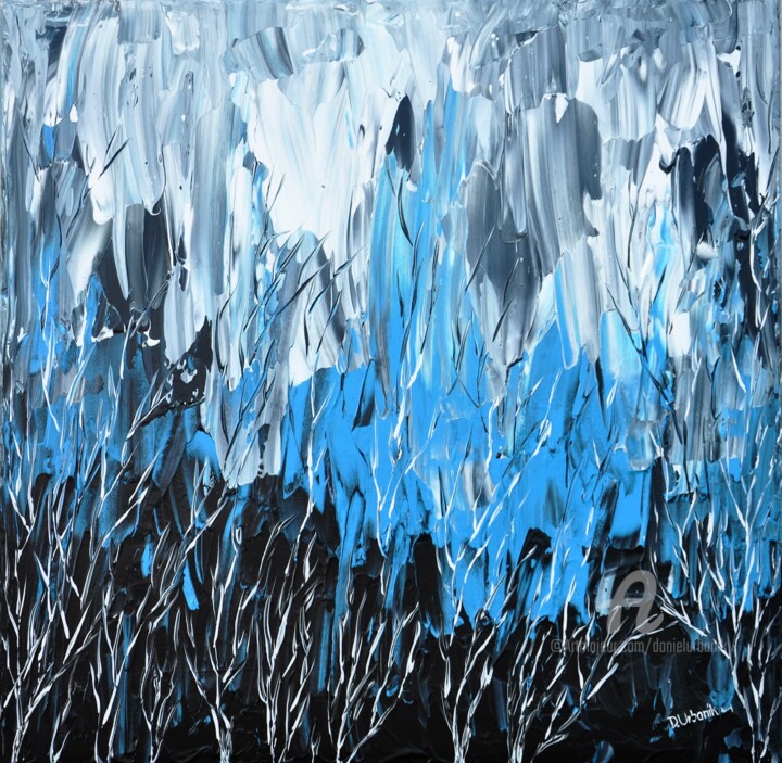 Pintura intitulada "Storm In Blue" por Daniel Urbaník, Obras de arte originais, Acrílico