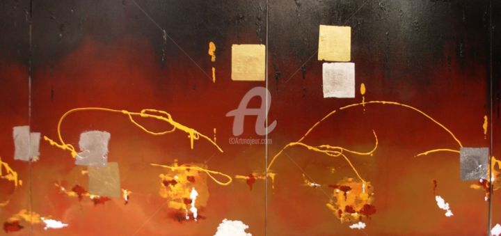 Pittura intitolato "Abstraction ( premi…" da Danihua, Opera d'arte originale, Olio