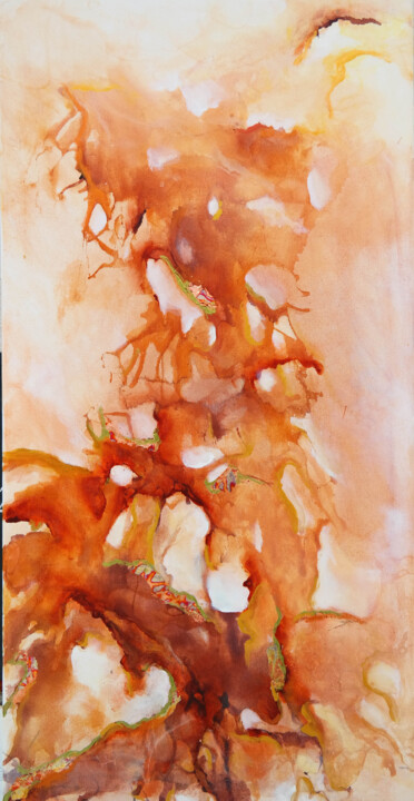 Malerei mit dem Titel "Nebula" von Danijela Dan, Original-Kunstwerk, Tinte Auf Keilrahmen aus Holz montiert