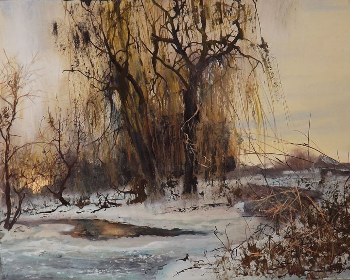 Painting titled "Roskoshnoe.Not far…" by Danil Shurykin, Original Artwork, Oil