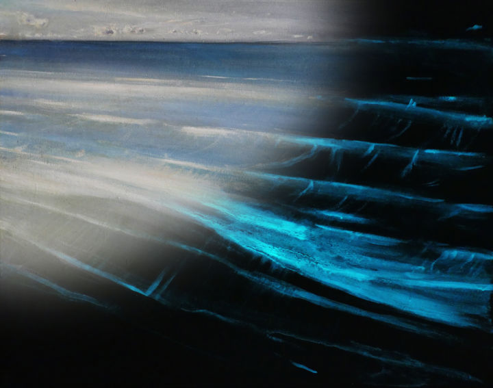 Peinture intitulée "RHYTHM OF WAVES sea…" par Masha Danilovskaia, Œuvre d'art originale, Huile