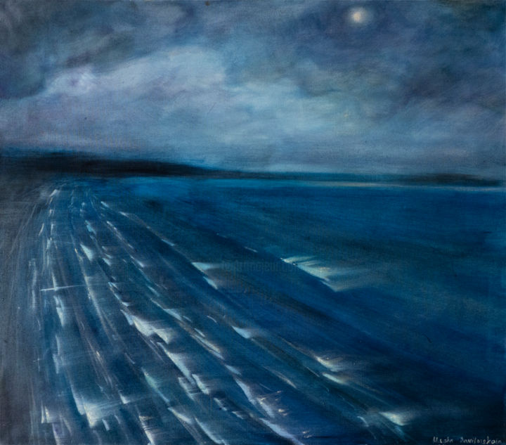 Картина под названием "COASTAL WINDS seasc…" - Masha Danilovskaia, Подлинное произведение искусства, Масло