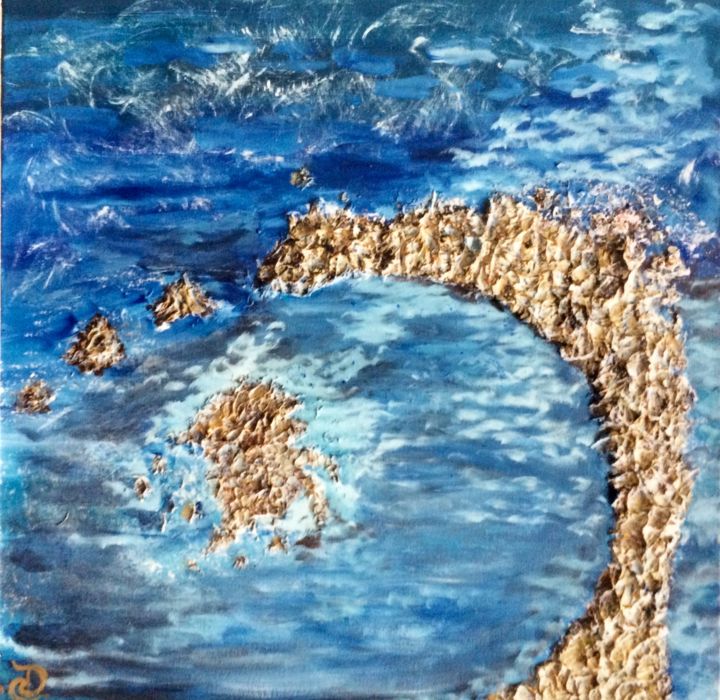 Peinture intitulée "Terres aux abimes" par Danielle Cabero, Œuvre d'art originale