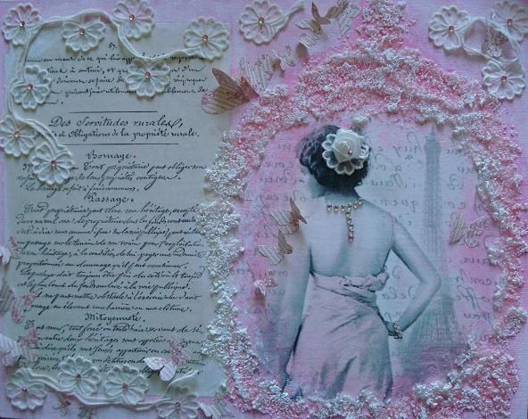Collages intitolato "Elégance Parisienne…" da D A N ' I M A G ' I N, Opera d'arte originale