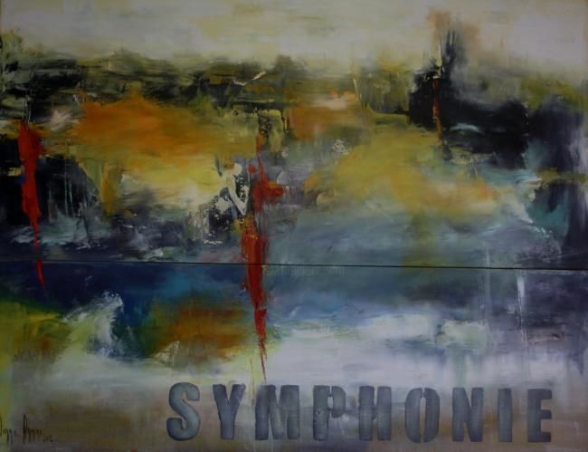 Painting titled "symphonie" by Liliane Danino, Original Artwork, Oil