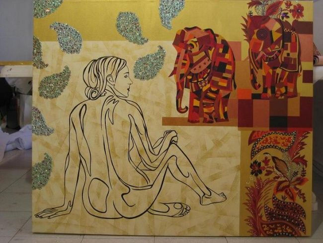 Painting titled "Untitle" by Danit Schindler, Original Art, Oil