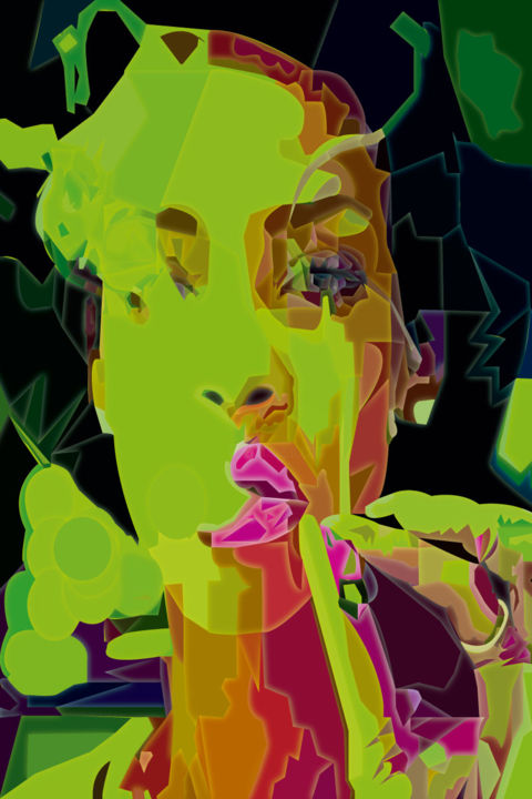 Digital Arts titled "Rihanna" by Vidandi Daniele Agostinho, Original Artwork, Digital Painting