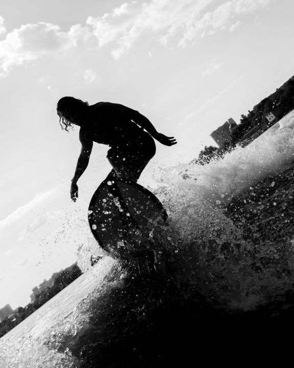 摄影 标题为“Wake surf in Moscow” 由Daniil Ivanov, 原创艺术品, 数码摄影