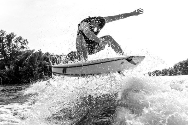 Photography titled "wake surf on Moscow…" by Daniil Ivanov, Original Artwork, Digital Photography