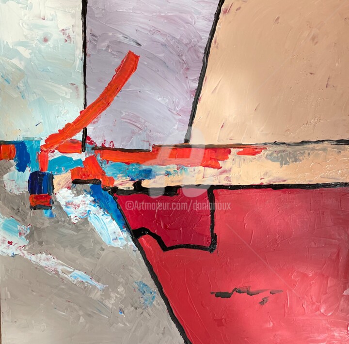 Peinture intitulée "carrement couleur" par Daniel Lanoux, Œuvre d'art originale, Acrylique