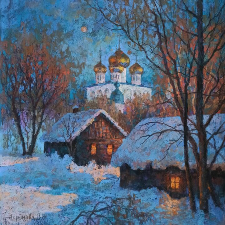 "Oldest Dmitrov Town" başlıklı Resim Olga Goryunova tarafından, Orijinal sanat, Pastel
