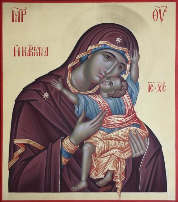 Peinture intitulée "Mother of God Kardi…" par Daniel Neculae, Œuvre d'art originale