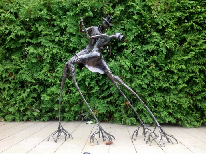 Skulptur mit dem Titel "Les danseurs de tan…" von Daniel Savard - Sculpteur Sur Métal, Original-Kunstwerk, Metalle
