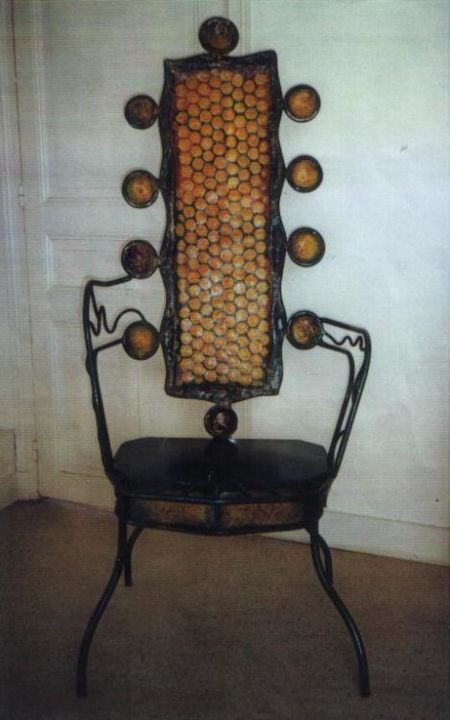Sculpture titled "fauteuil ruche" by Didier Dantras, Original Artwork, Architecture