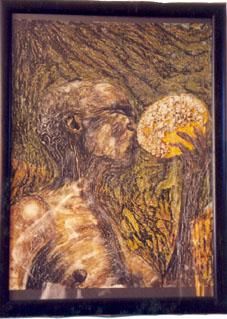 Peinture intitulée "l'oeuf" par Didier Dantras, Œuvre d'art originale, Huile