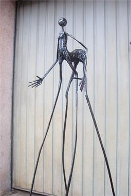 Sculpture titled "femme centaure" by Didier Dantras, Original Artwork, Metals