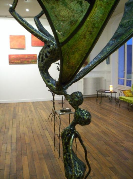 Sculpture titled "ailes du désir" by Didier Dantras, Original Artwork