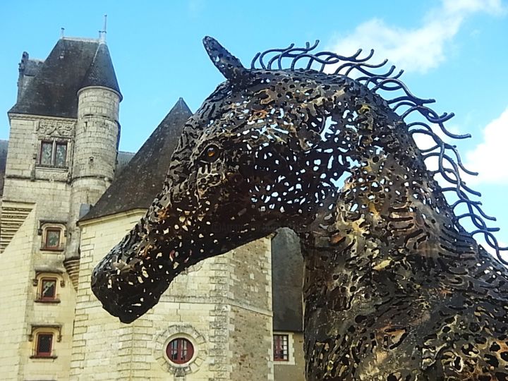 Escultura intitulada "le-cheval.jpg" por Didier Dantras, Obras de arte originais