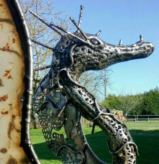 Скульптура под названием "Dragon" - Didier Dantras, Подлинное произведение искусства