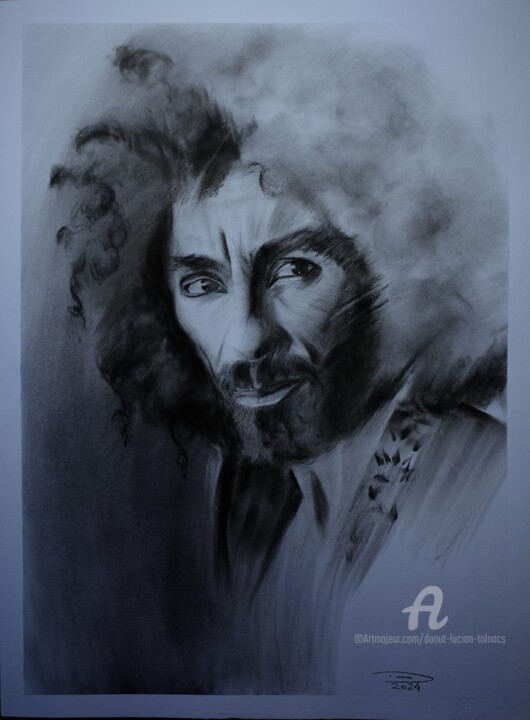 Painting titled "The greatest" by Danut Lucian Tolnacs, Original Artwork, Charcoal