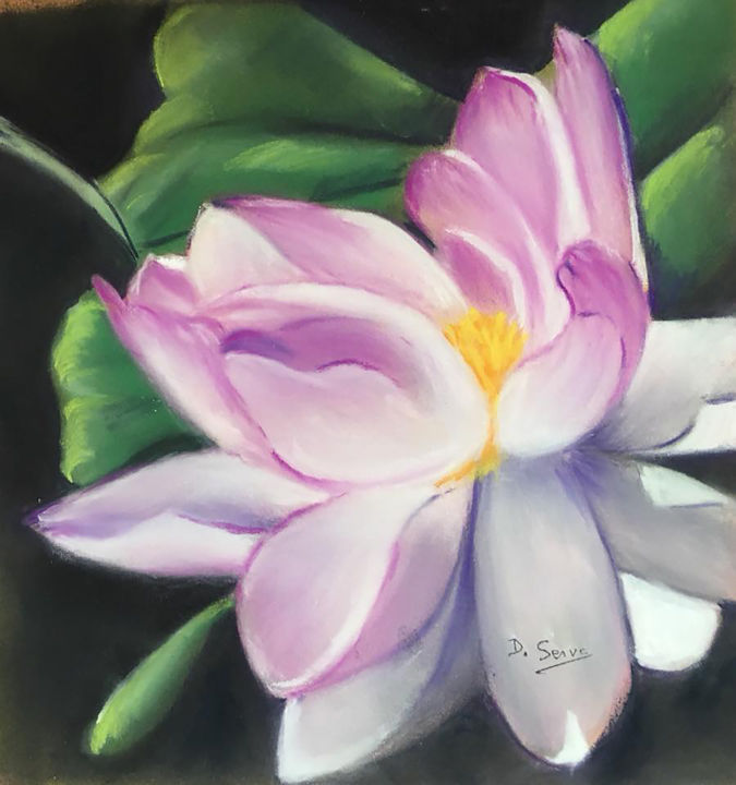 Drawing titled "Quelques fleurs...…" by Dany Serva, Original Artwork, Pastel