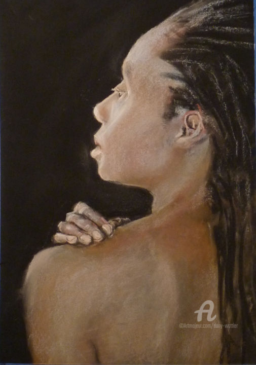 Zeichnungen mit dem Titel "Rasta" von Dany Wattier, Original-Kunstwerk, Pastell