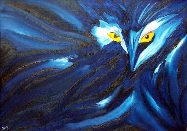 Painting titled "le rapace" by Dany Bouts, Original Artwork