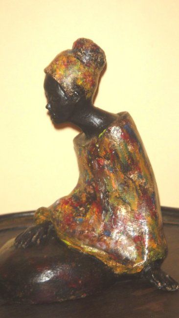 Sculpture titled "Dhana" by Danielle Benotto, Original Artwork, Terra cotta