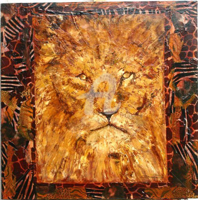 Peinture intitulée "vieux lion" par Dany Do, Œuvre d'art originale