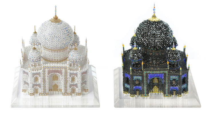 Скульптура под названием "Taj Mahal «TAJ MAHA…" - Natalia Bulba, Подлинное произведение искусства, Мозаика Установлен на пле…