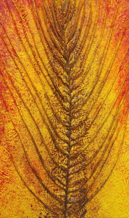 Peinture intitulée "Golden Autumn" par Daria Miroliubova, Œuvre d'art originale, Acrylique