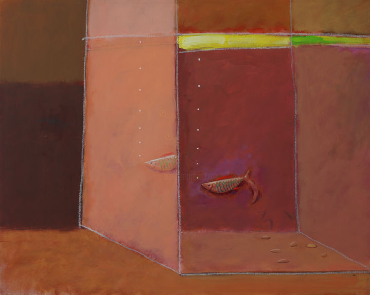 Pintura titulada "aquarium 10" por George Darash, Obra de arte original, Acrílico