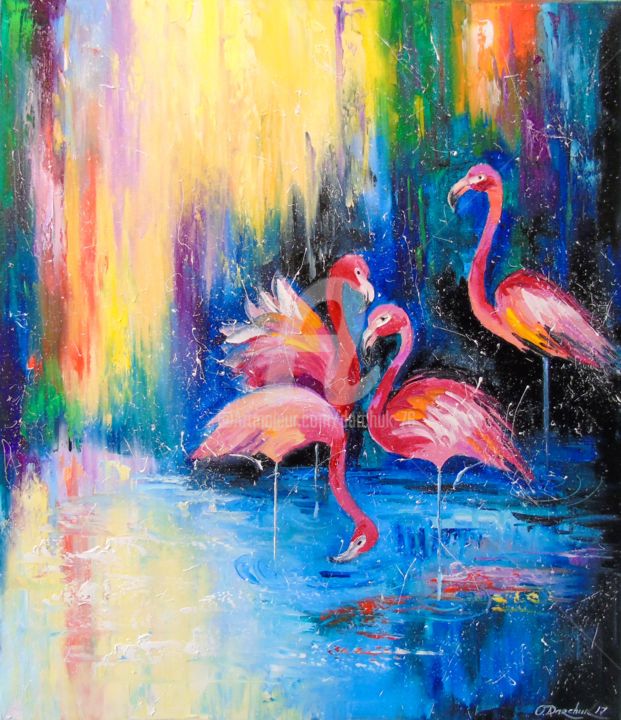 Flamingo, Schilderij door | Artmajeur