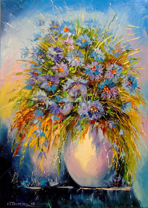 Painting titled "Bouquet     of…" by Olha, Original Artwork, Oil