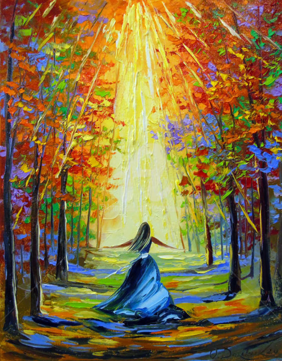 Peinture intitulée "Towards the sun" par Olha, Œuvre d'art originale, Huile